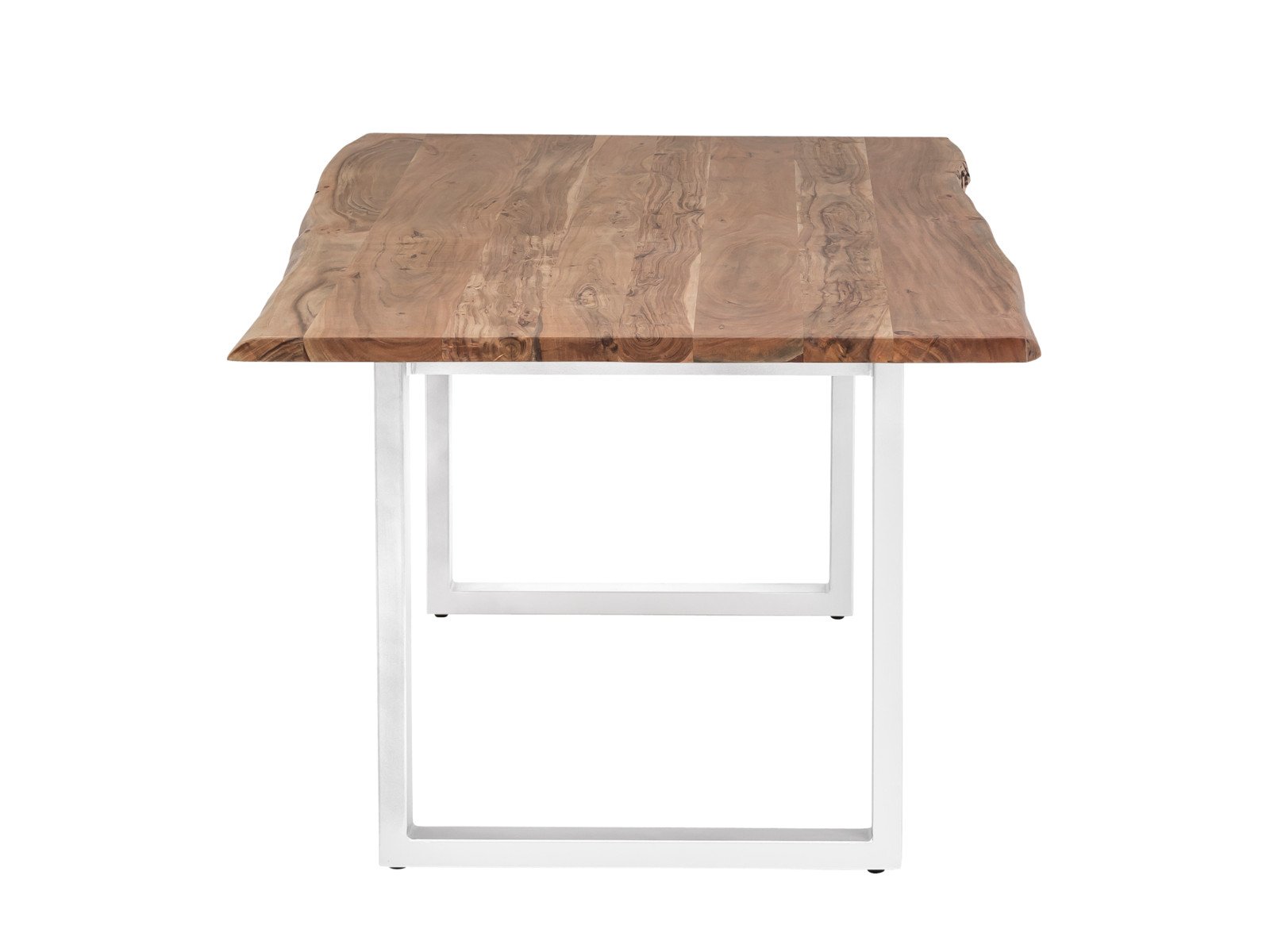 Esstisch Bullwer Akazie weiss 200x100 cm Holz - Akazie 200x75x100 Seitenansicht