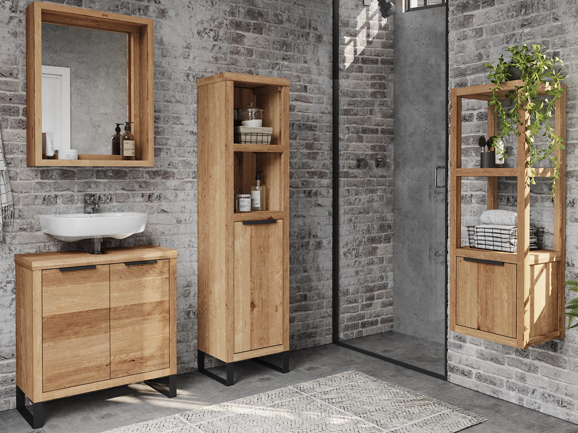 A4-Holzrahmen Sydney in natürlicher Holzoptik, schlanker Rand, minimalistisches Design, Produktfoto für Poster