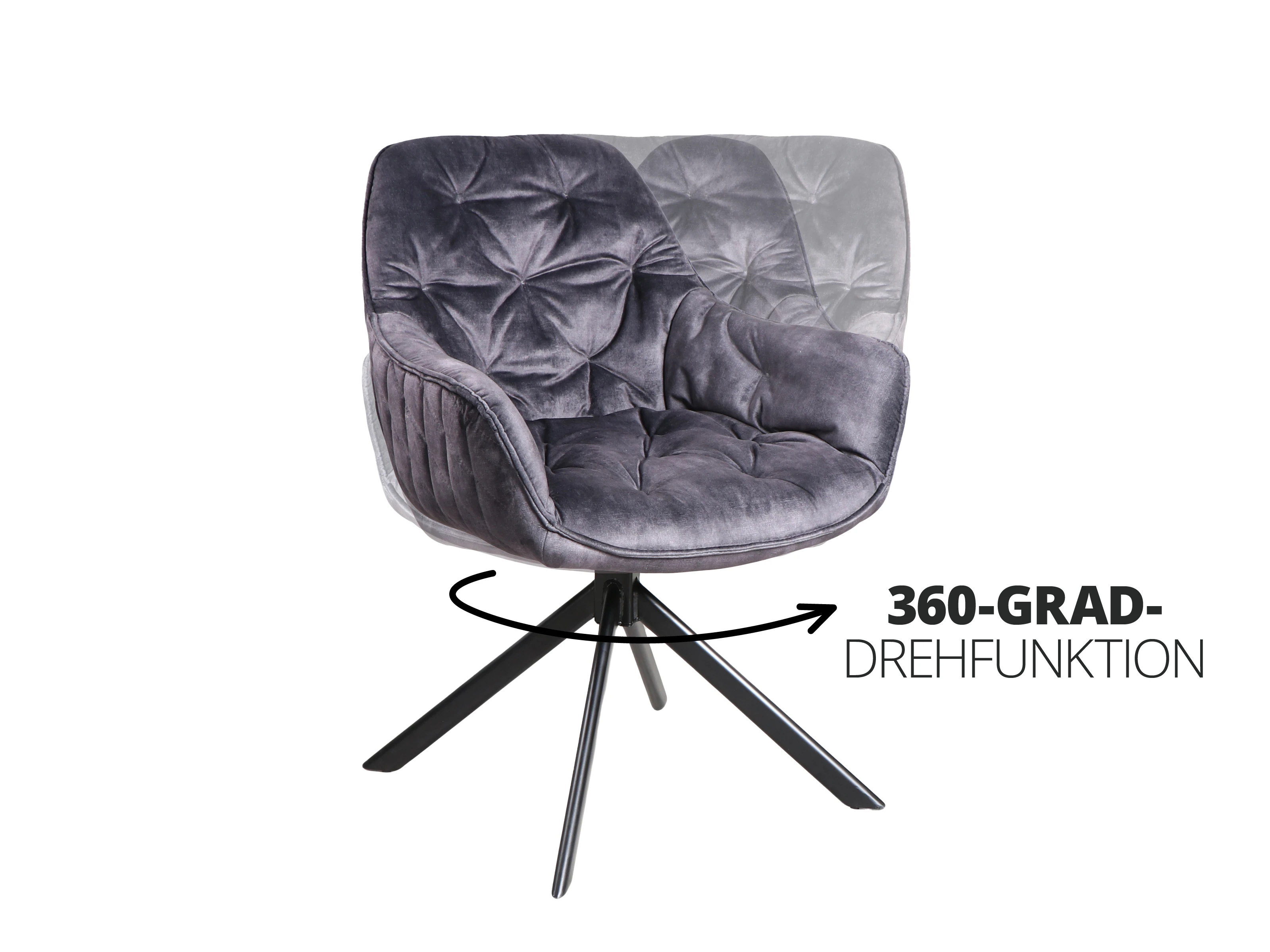 2er Set Stuhl Carlton Grau