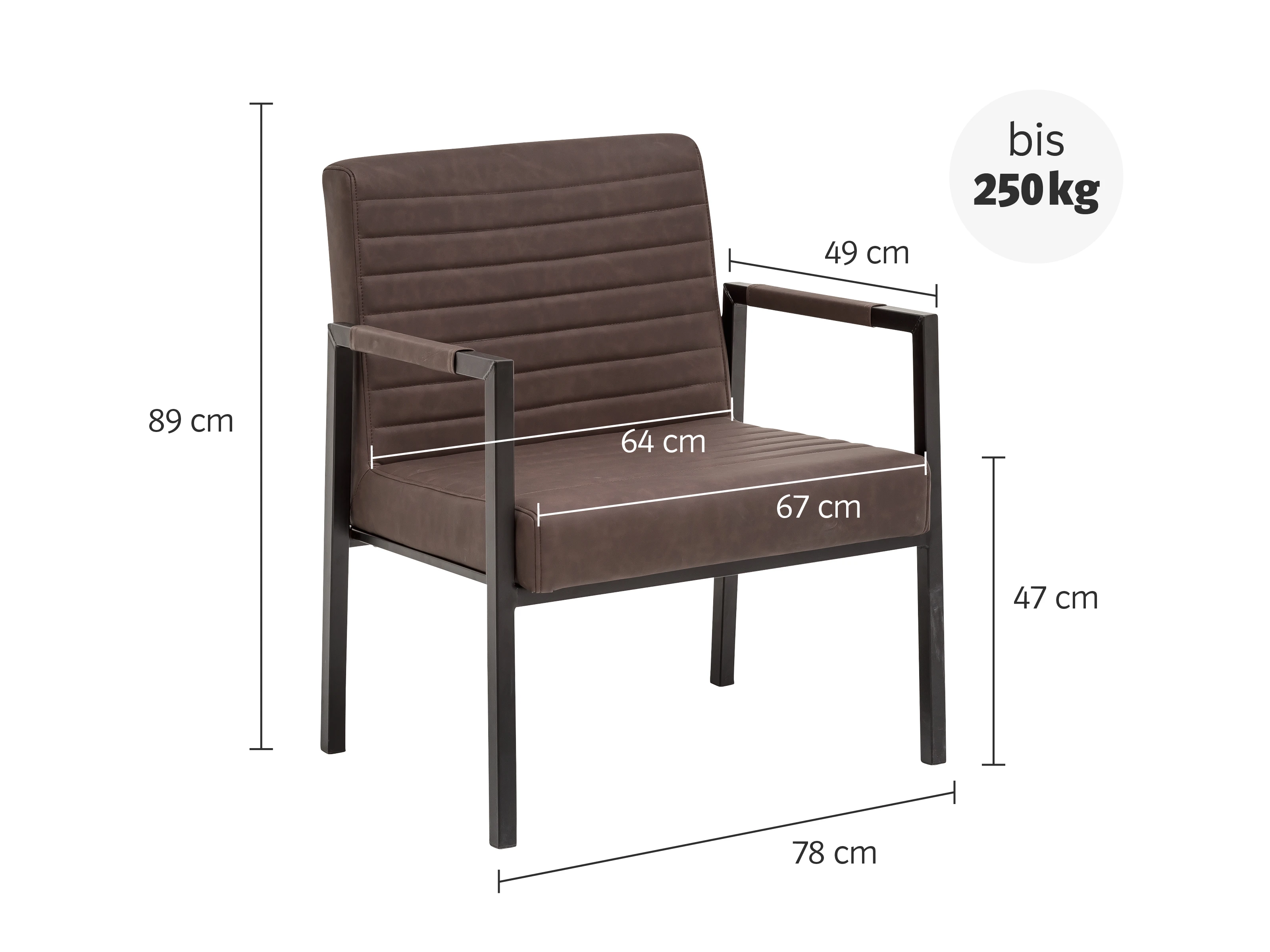 Maßzeichnung 'Wellington' Möbelstück mit detaillierten Abmessungen, Linien und Pfeilen auf neutralem Hintergrund – Maßangaben und Proportionen sichtbar