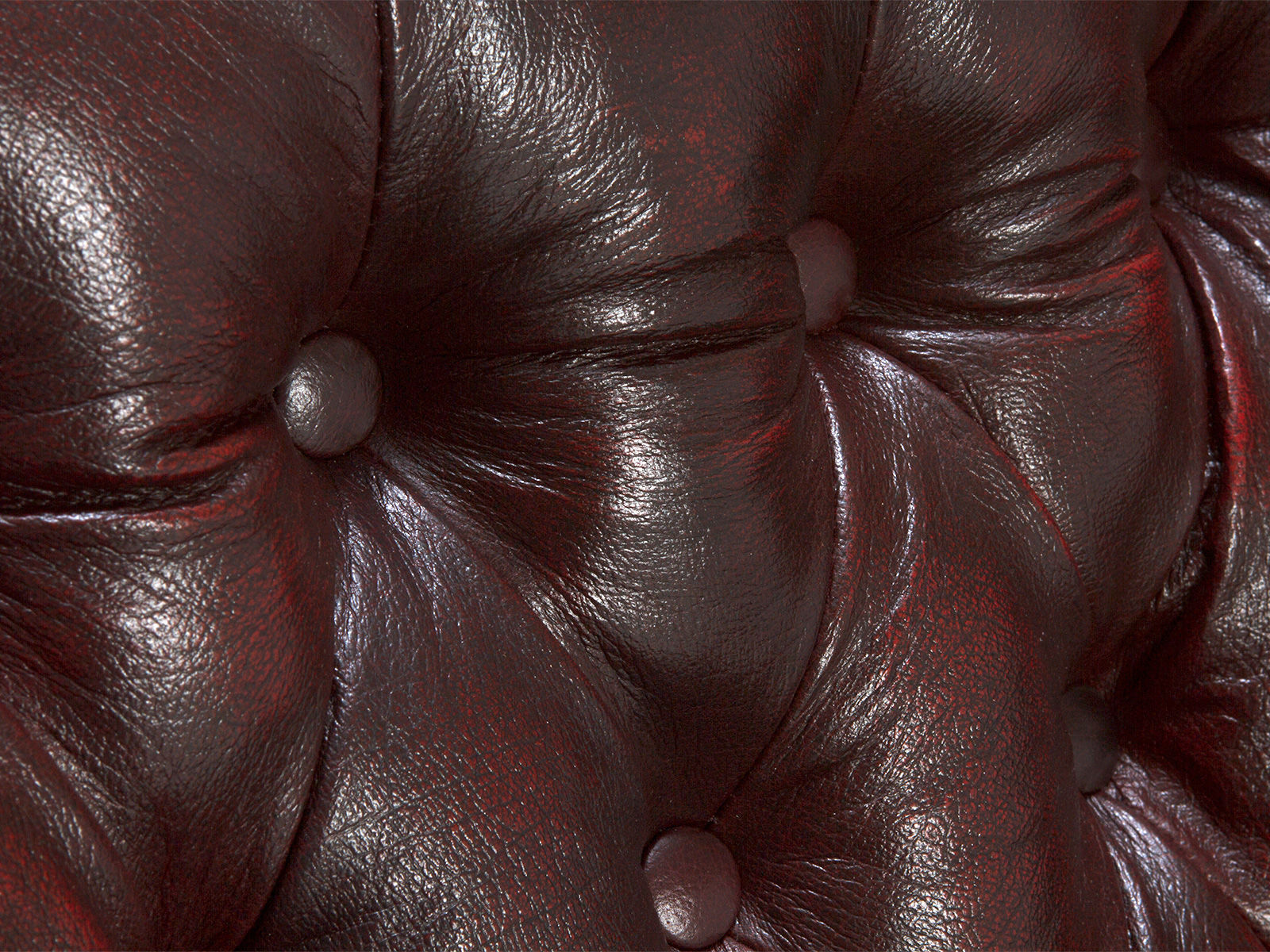 Ohrensessel Chesterfield Pittsfield Echtleder rot 89x104x79 Detailbild 2