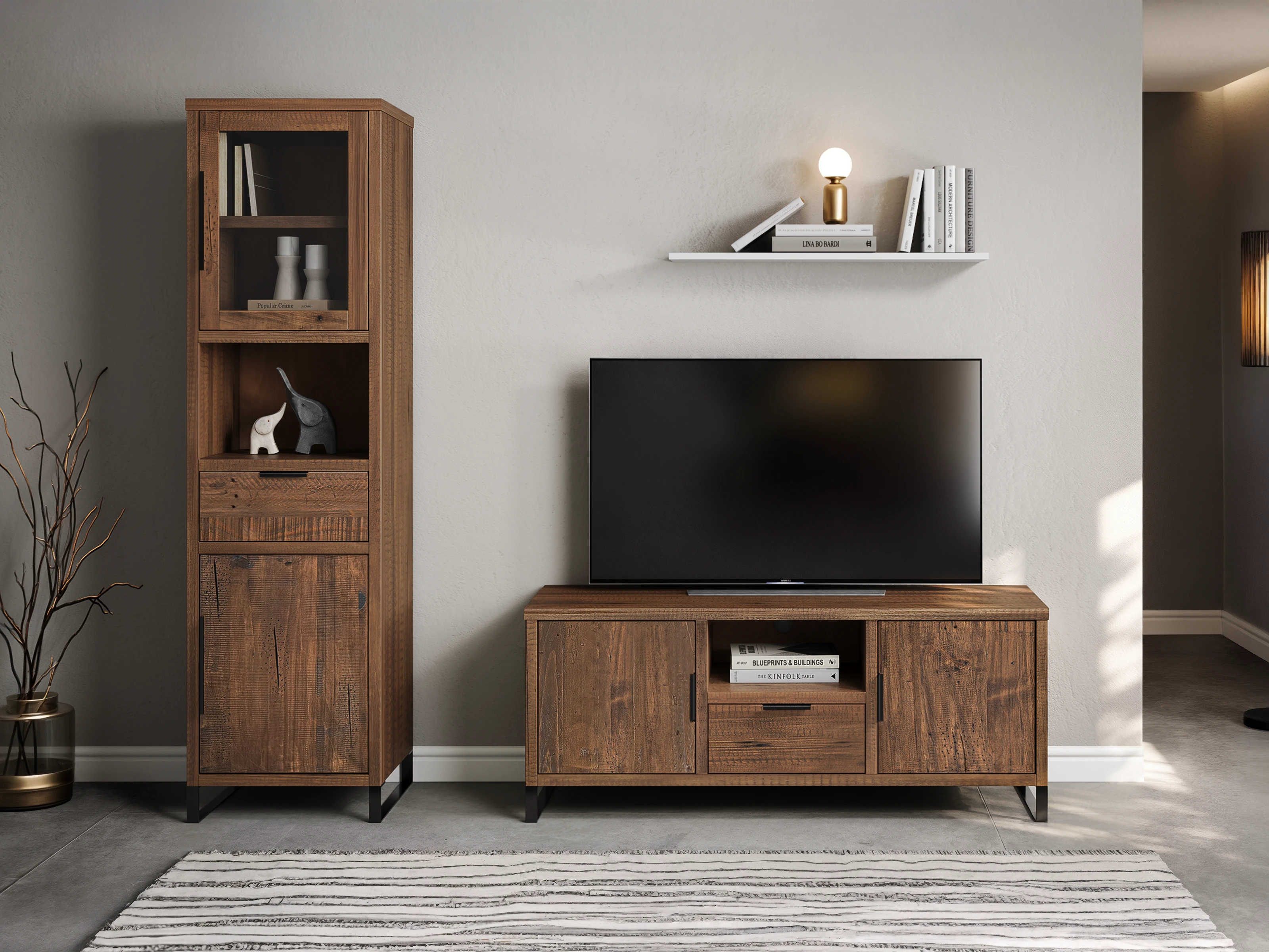 Wohnwand Sydney Pinie 2tlg.