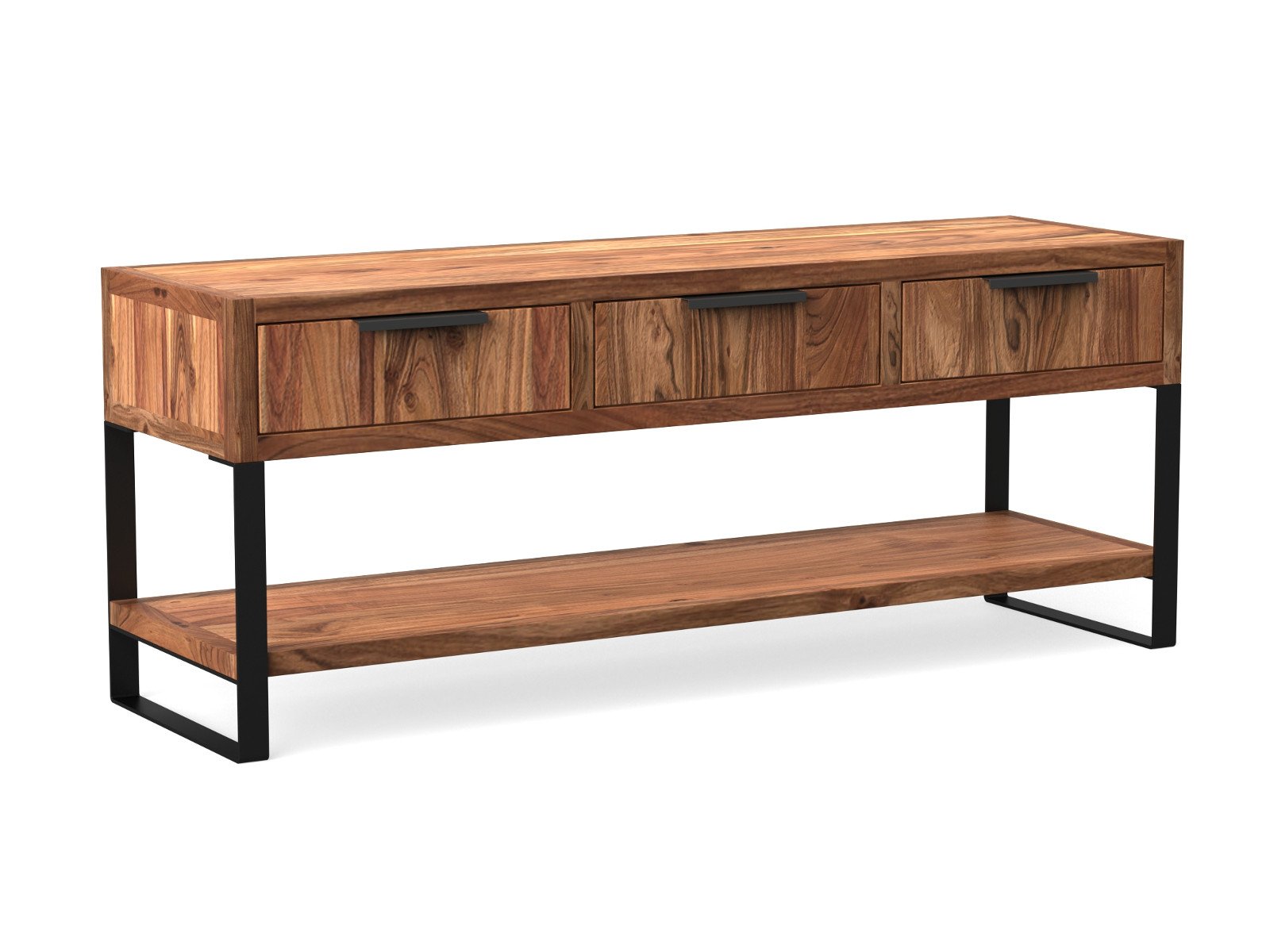 TV-Lowboard "Sydney" 160 cm aus Holz in heller Holzoptik, skandinavisch-minimalistisches Design, moderne TV-Anrichte fürs Wohnzimmer, dekorativ inszeniert