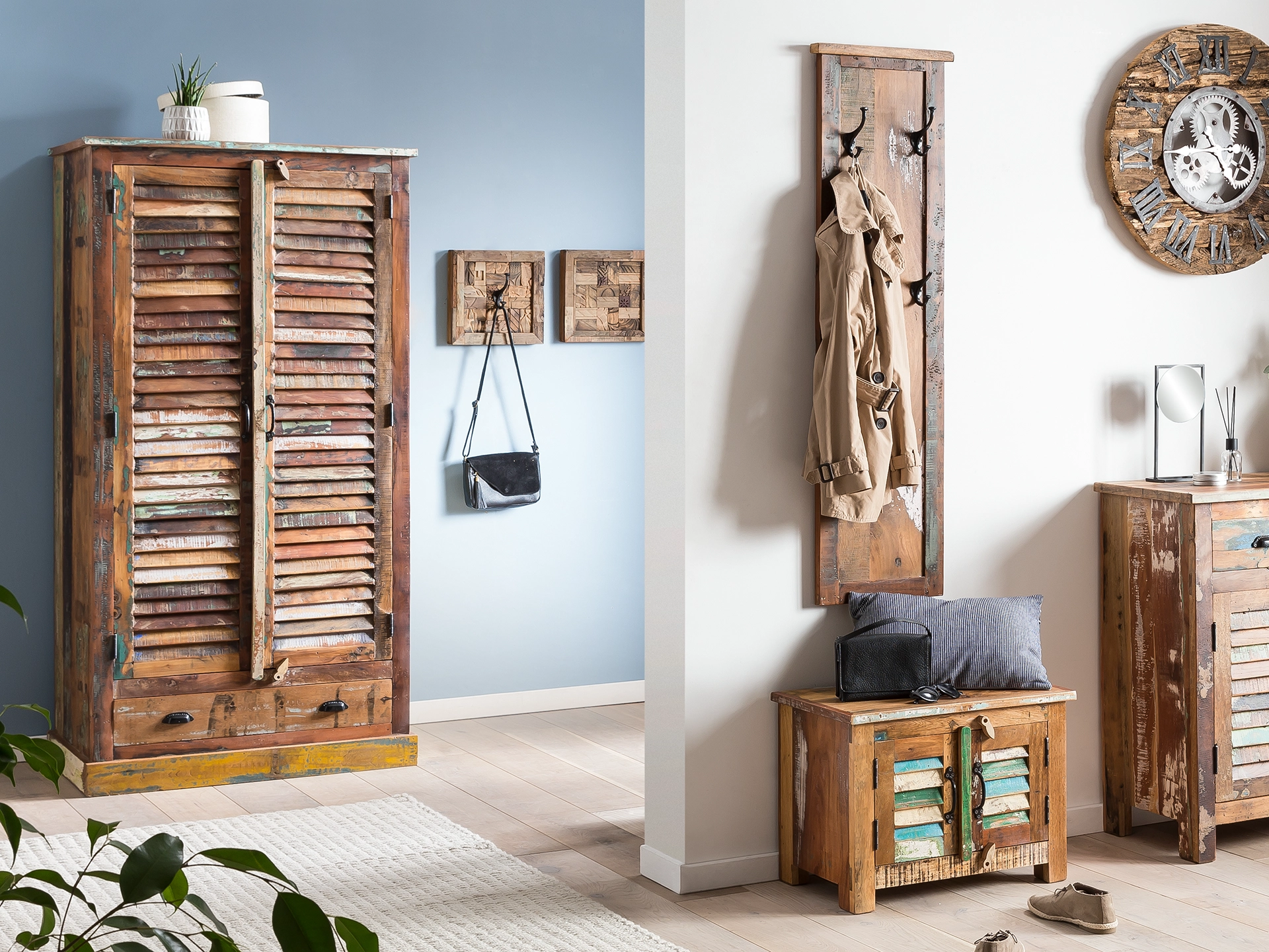 Freisteller: Holz-Bilderrahmen Wakefield A4, schlanker Naturholzrahmen, Frontansicht auf weißem Hintergrund