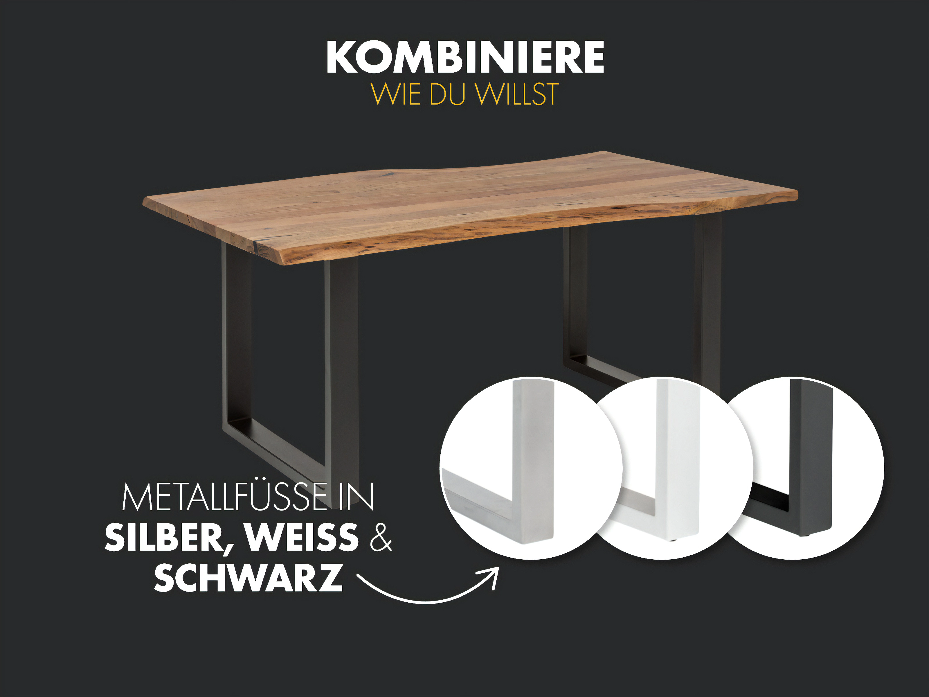 Rustikaler Bullwer-Holztisch mit Stühlen in hellem Industrie-Ambiente, naturbelassenes Holz, warme, gemütliche Stimmung