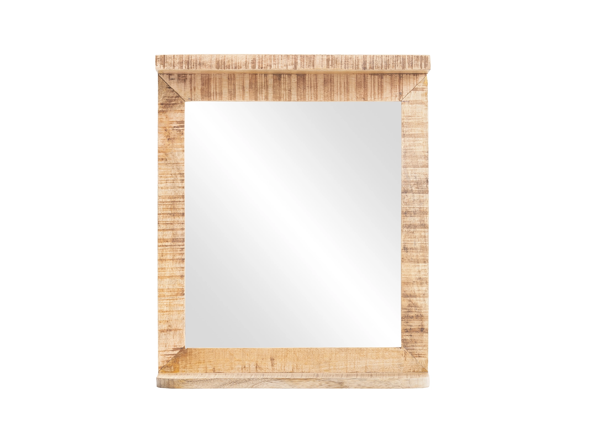 Moderner Wandspiegel mit natürlichem Holzrahmen, minimalistisches skandinavisches Design für Flur, Bad oder Wohnzimmer