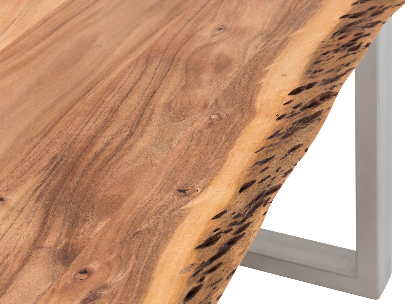 Esstisch Bullwer Akazie silberfarben 200x100 cm Holz - Akazie 200x75x100 Detailbild Ambiente