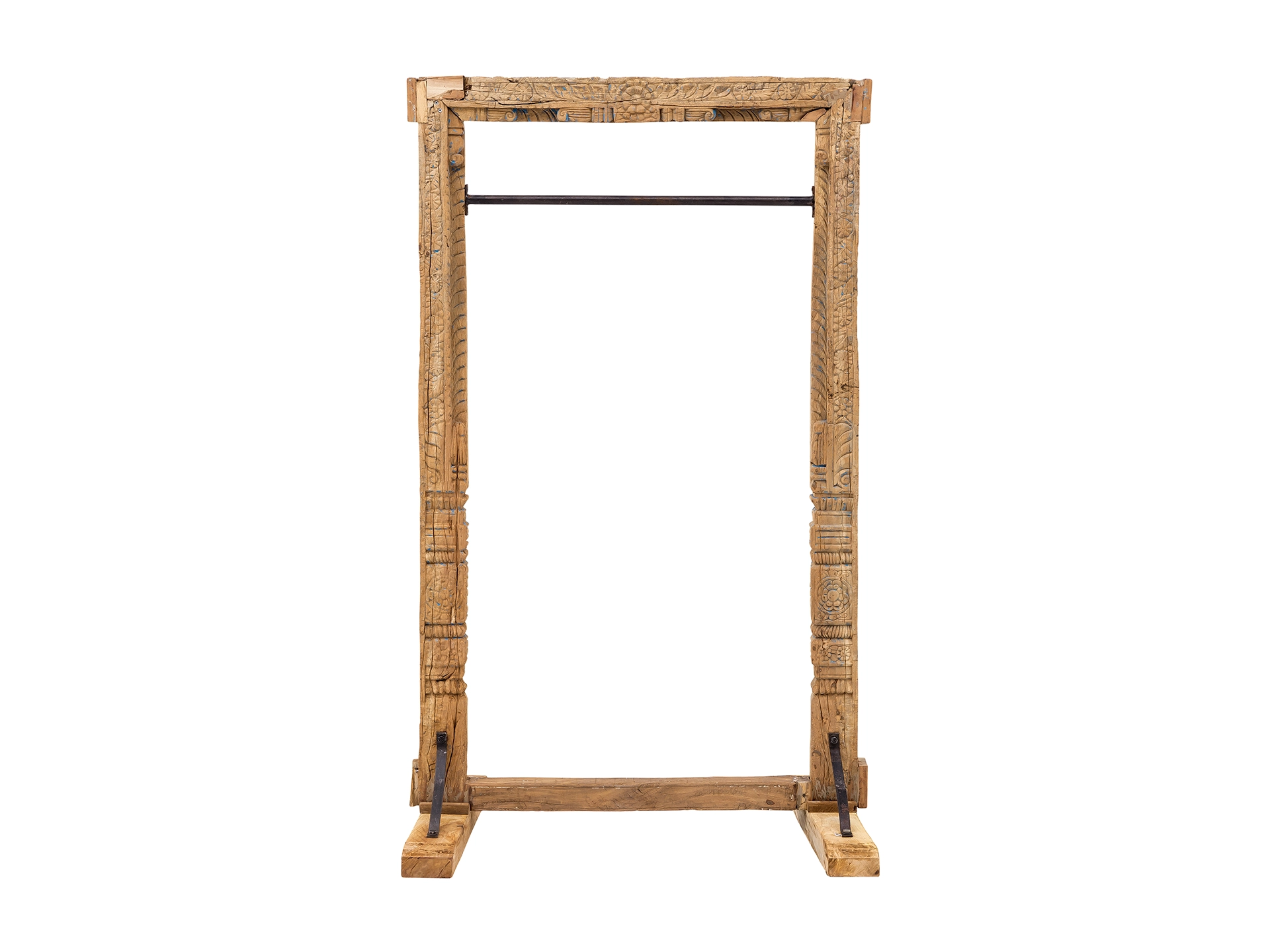 WoodKings Garderobe aus hellem Massivholz mit Ablage und Haken, modernes skandinavisches Wandgarderoben-Design