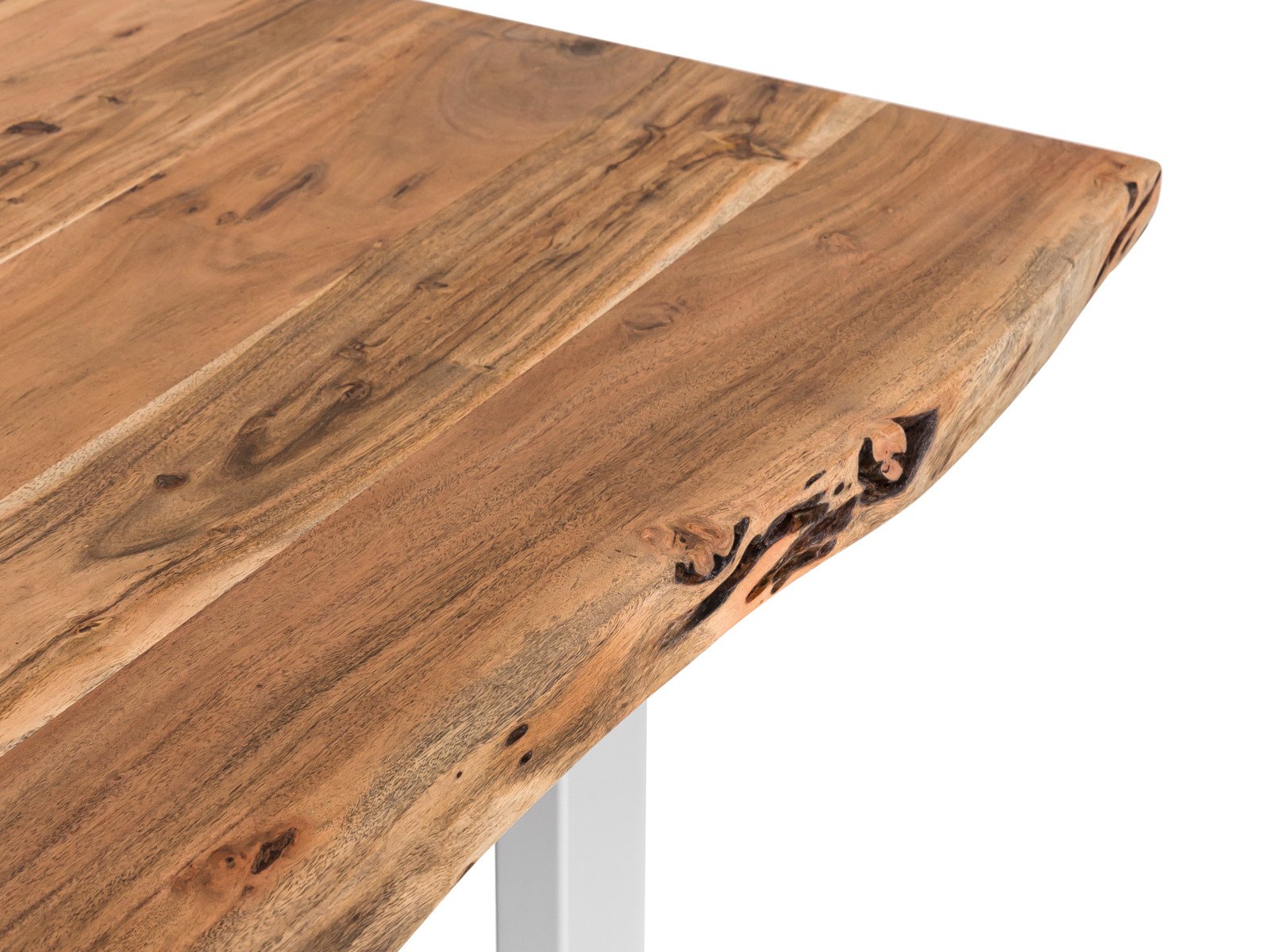 Esstisch Bullwer Akazie weiss 170x90 cm Holz - Akazie 170x75x90 Detailbild