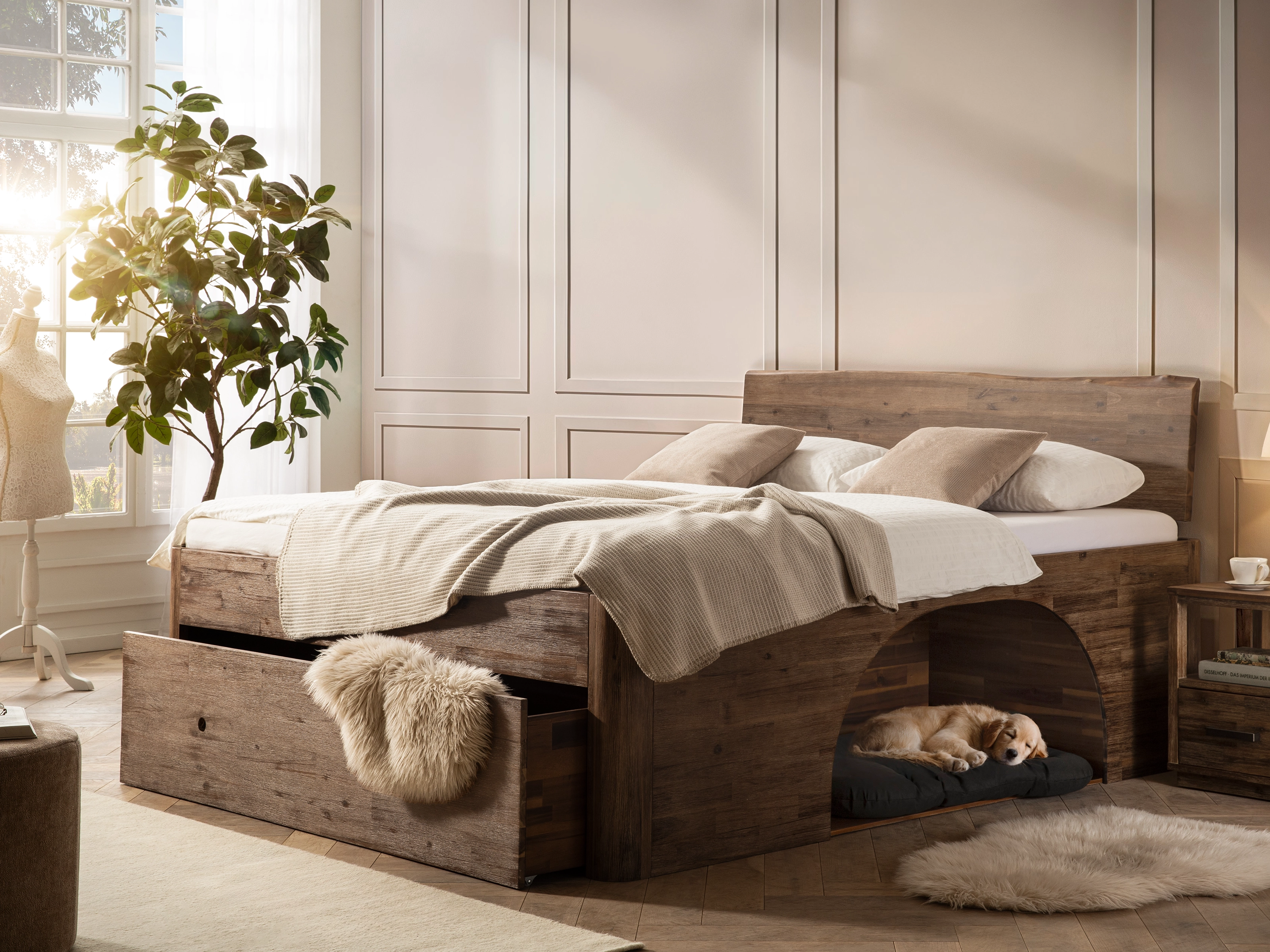 Holzbett Companions 140x200
